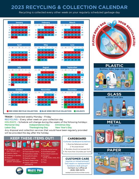 waste pro buncombe county 2023 calendar.